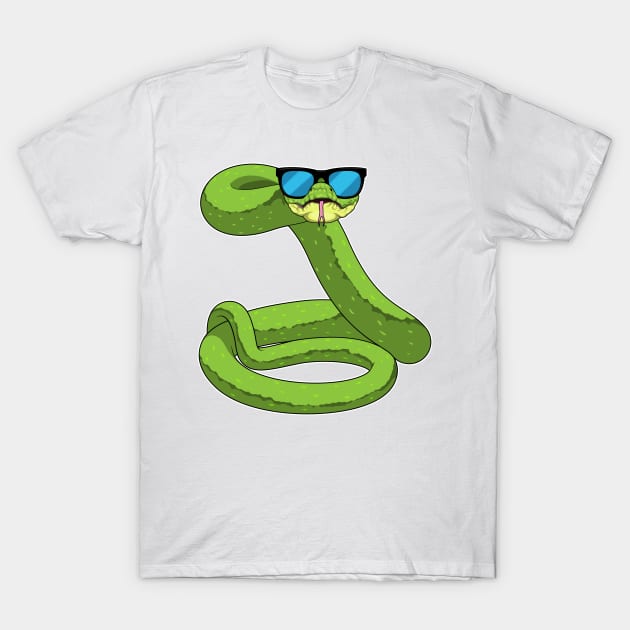 Snake Sunglasses T-Shirt by Markus Schnabel